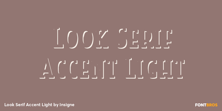 Look Serif Accent Light Poster