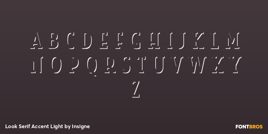 Look Serif Accent Light Font Poster #2