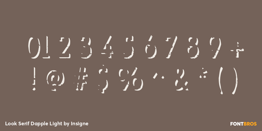 Look Serif Dapple Light Font Poster #1