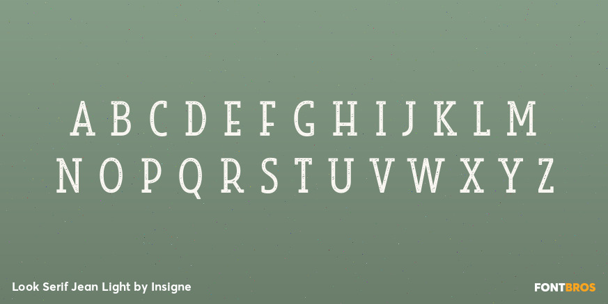 Look Serif Jean Light Font Poster #3