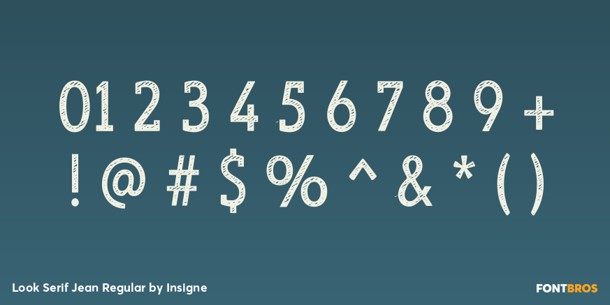 Look Serif Jean Regular Font Poster #4