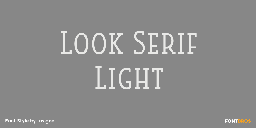 Look Serif Light Poster