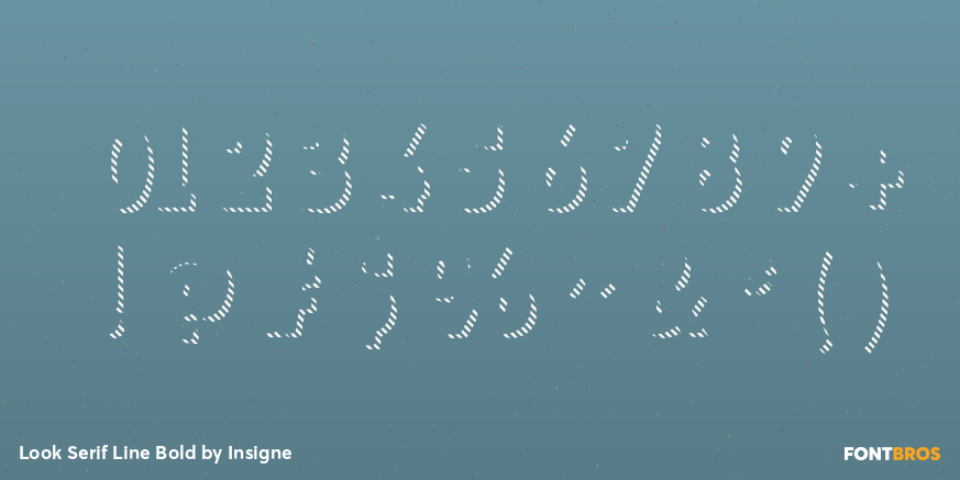 Look Serif Line Bold Font Poster #4