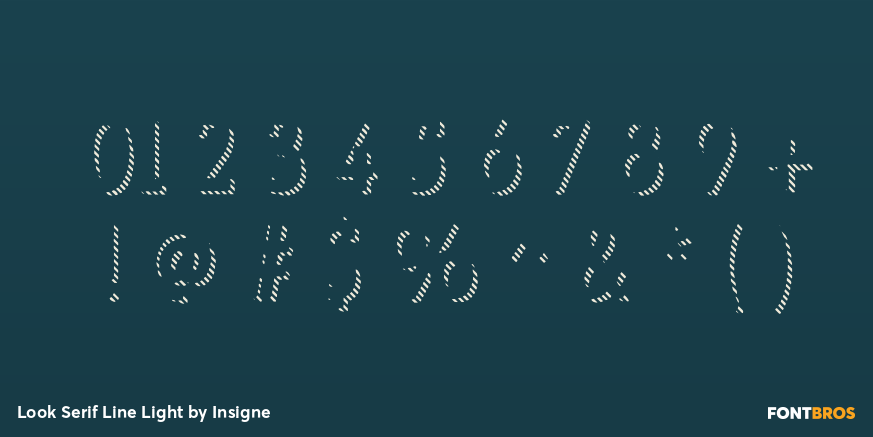 Look Serif Line Light Font Poster #1