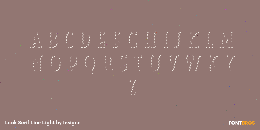 Look Serif Line Light Font Poster #1