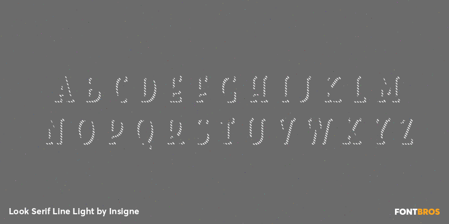 Look Serif Line Light Font Poster #1