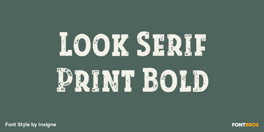 Look Serif Print Bold Poster
