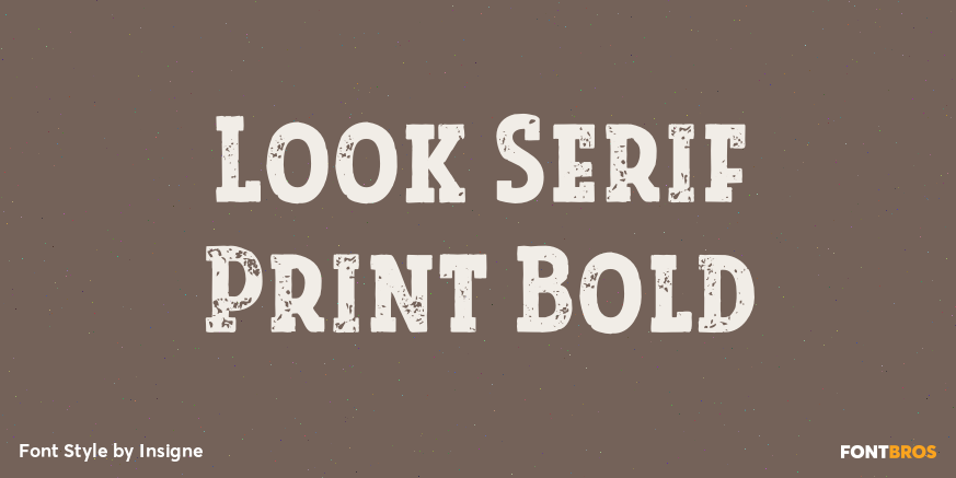 Look Serif Print Bold Poster