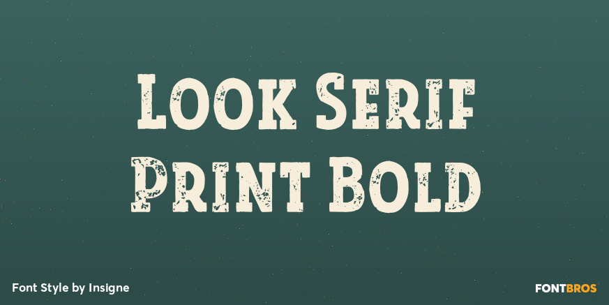 Look Serif Print Bold Poster