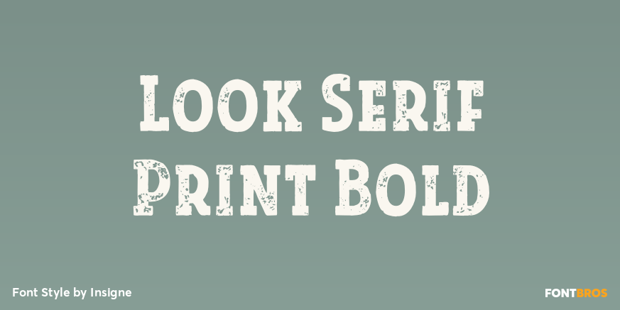 Look Serif Print Bold Poster
