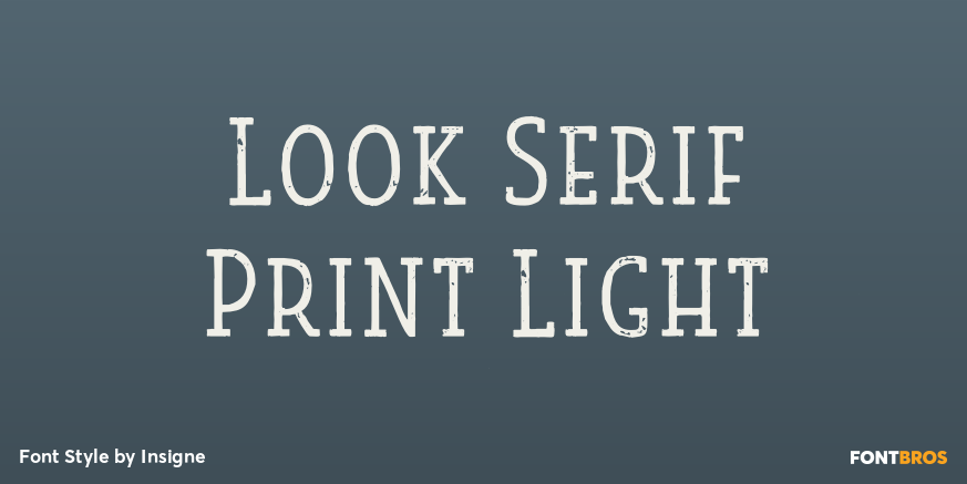 Look Serif Print Light Poster