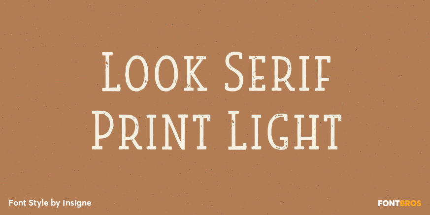 Look Serif Print Light Poster