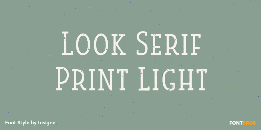 Look Serif Print Light Poster