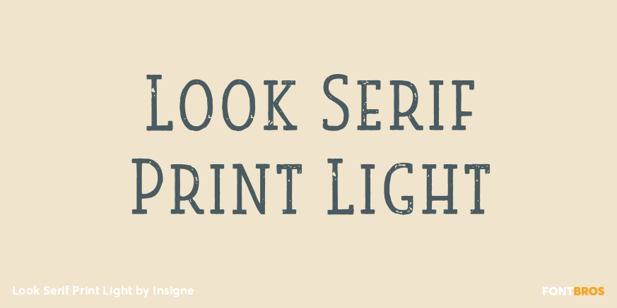 Look Serif Print Light Poster