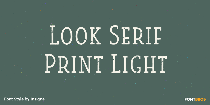 Look Serif Print Light Poster