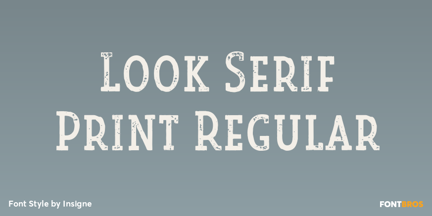 Look Serif Print Regular Poster