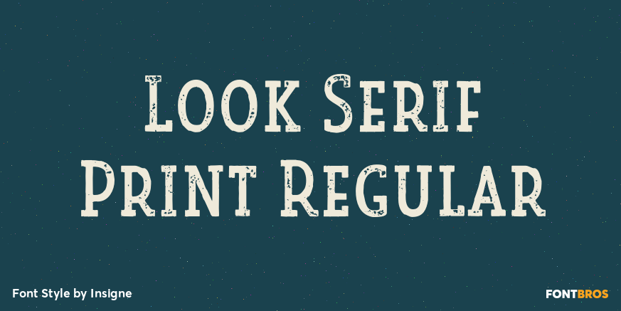 Look Serif Print Regular Poster