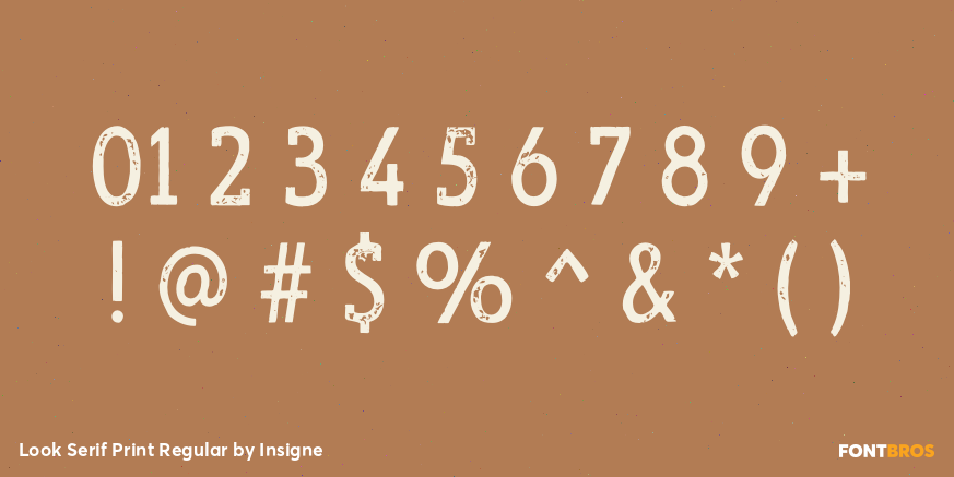 Look Serif Print Regular Font Poster #1
