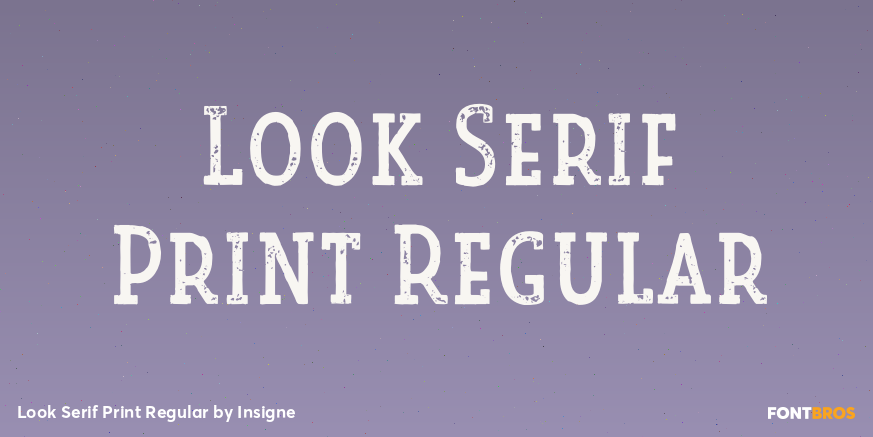 Look Serif Print Regular Poster