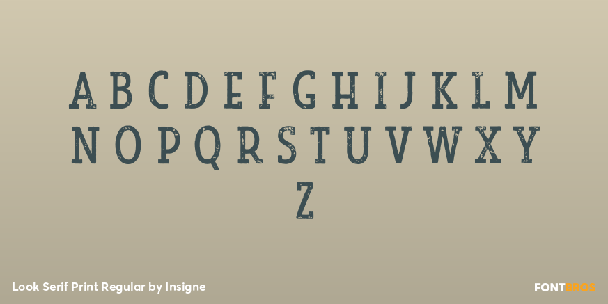 Look Serif Print Regular Font Poster #1