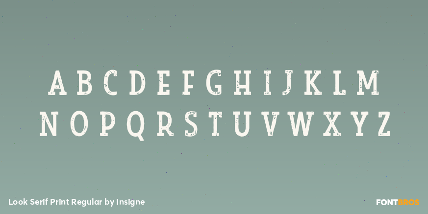 Look Serif Print Regular Font Poster #1