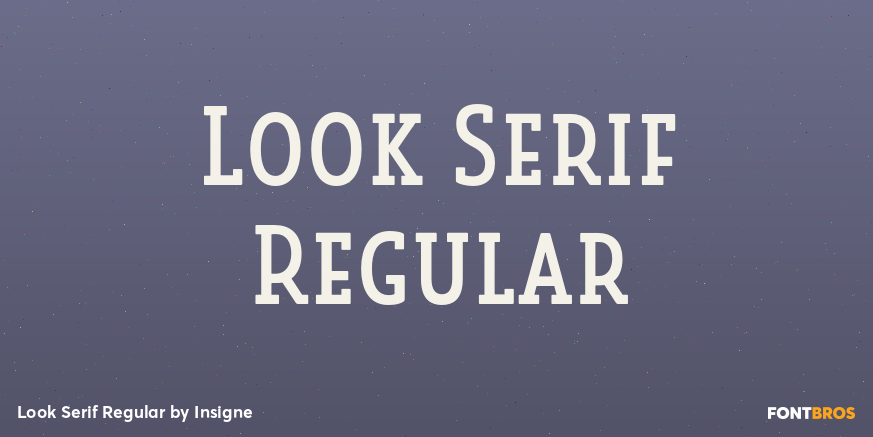 Look Serif Regular Poster