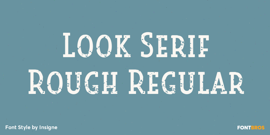 Look Serif Rough Regular Poster