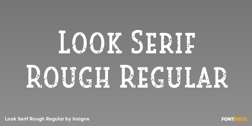 Look Serif Rough Regular Poster