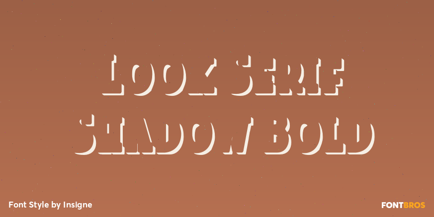 Look Serif Shadow Bold Poster