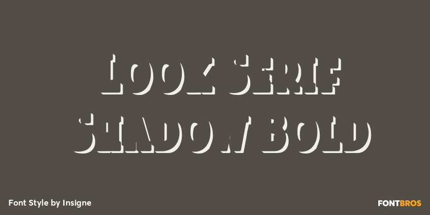 Look Serif Shadow Bold Poster
