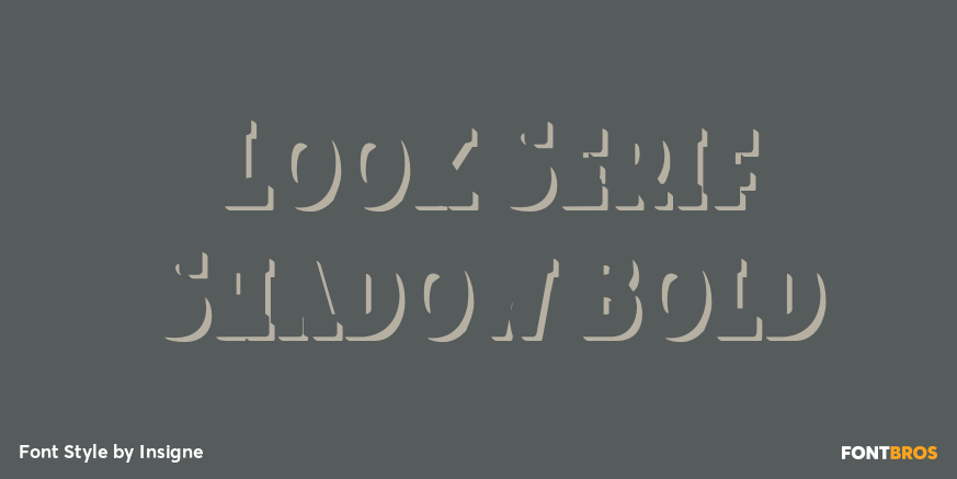 Look Serif Shadow Bold Poster
