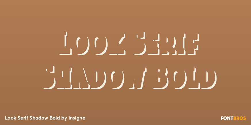 Look Serif Shadow Bold Poster