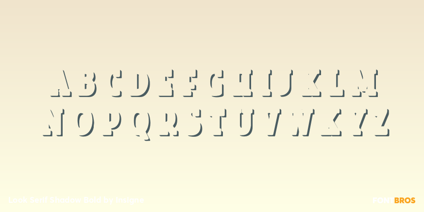 Look Serif Shadow Bold Font Poster #2