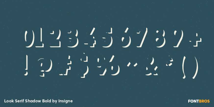 Look Serif Shadow Bold Font Poster #4