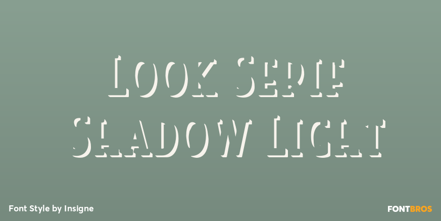Look Serif Shadow Light Poster
