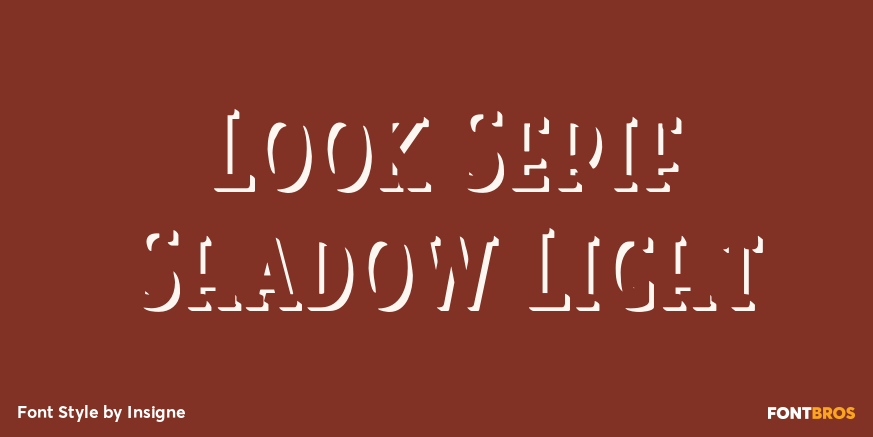 Look Serif Shadow Light Poster