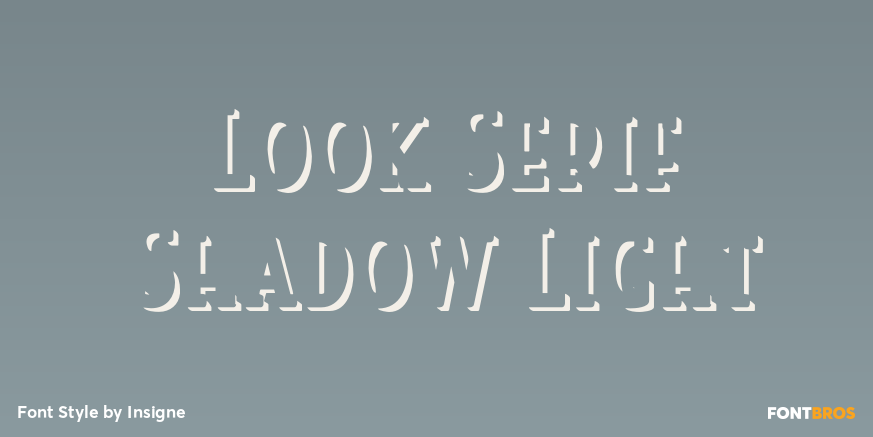 Look Serif Shadow Light Poster