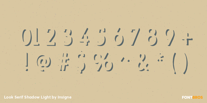 Look Serif Shadow Light Font Poster #1