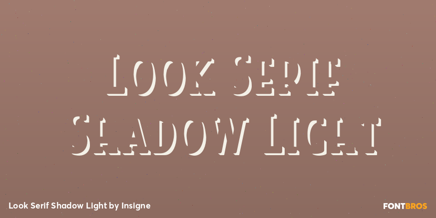 Look Serif Shadow Light Poster