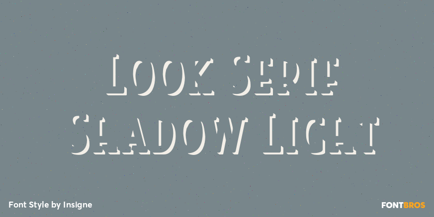 Look Serif Shadow Light Poster