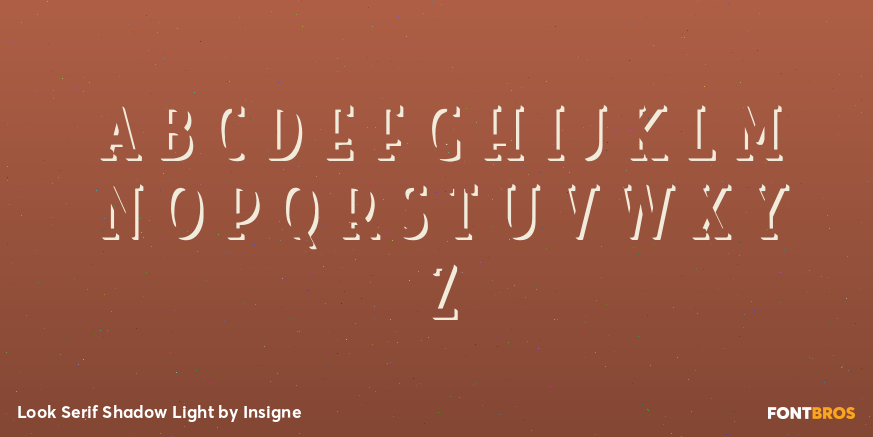 Look Serif Shadow Light Font Poster #2