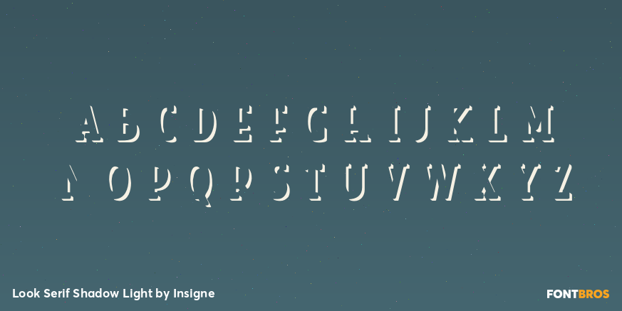 Look Serif Shadow Light Font Poster #3