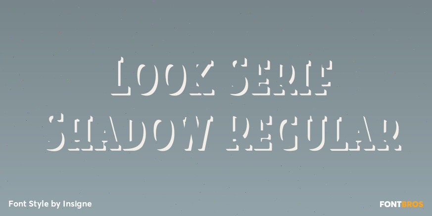 Look Serif Shadow Regular Poster