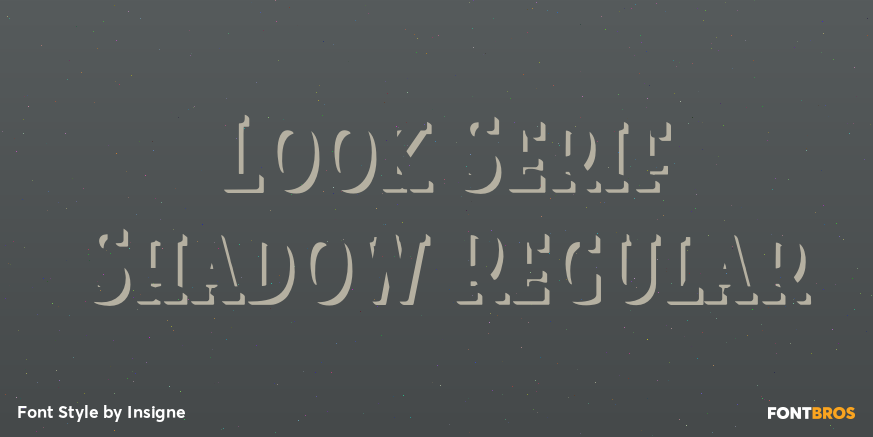 Look Serif Shadow Regular Poster