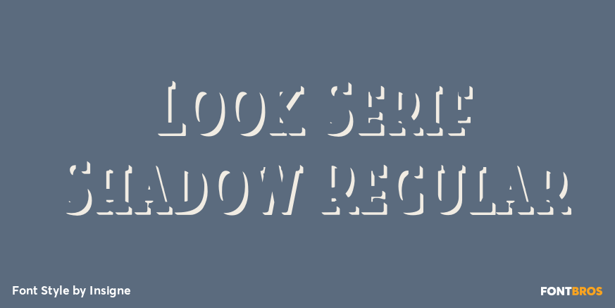 Look Serif Shadow Regular Poster