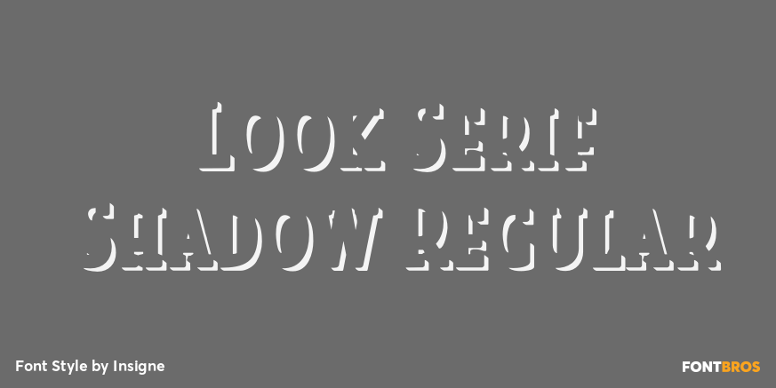 Look Serif Shadow Regular Poster