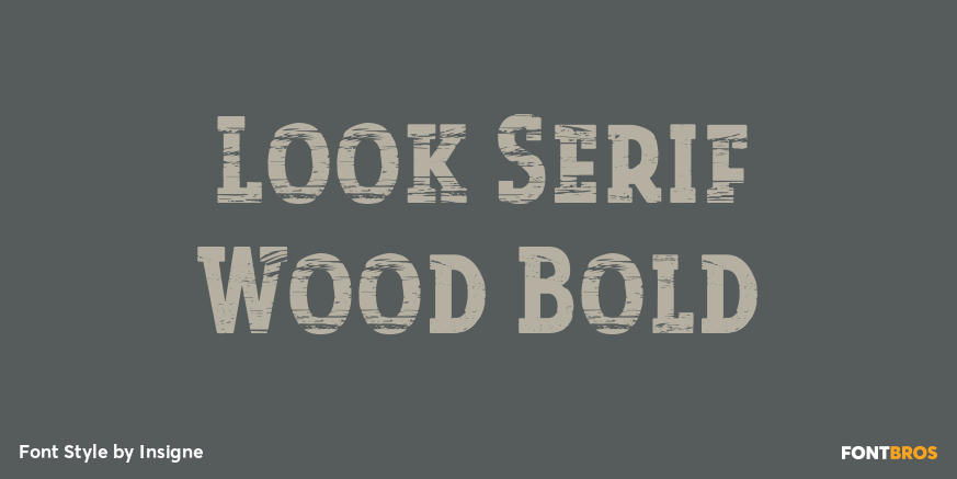 Look Serif Wood Bold Poster