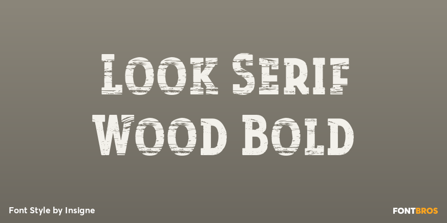 Look Serif Wood Bold Poster