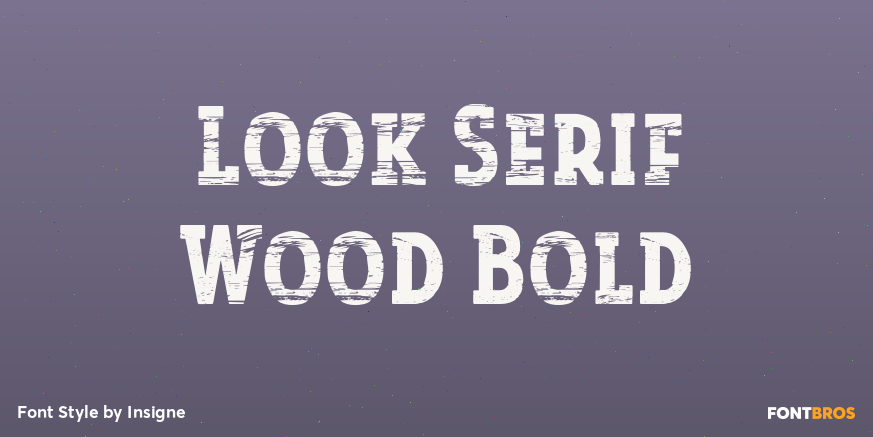 Look Serif Wood Bold Poster