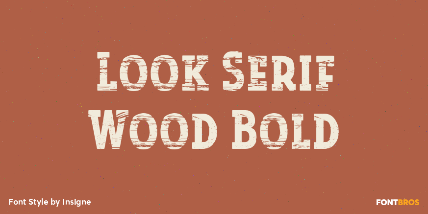 Look Serif Wood Bold Poster